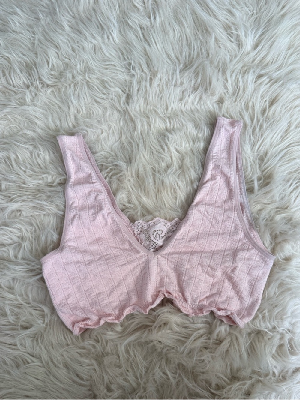 Anthropologie Pink Seamless Lace Bralette - Picture 6 of 9